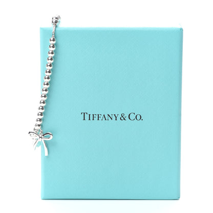 Tiffany Sterling Silver 4mm Bow Bead Bracelet 6 of 6
