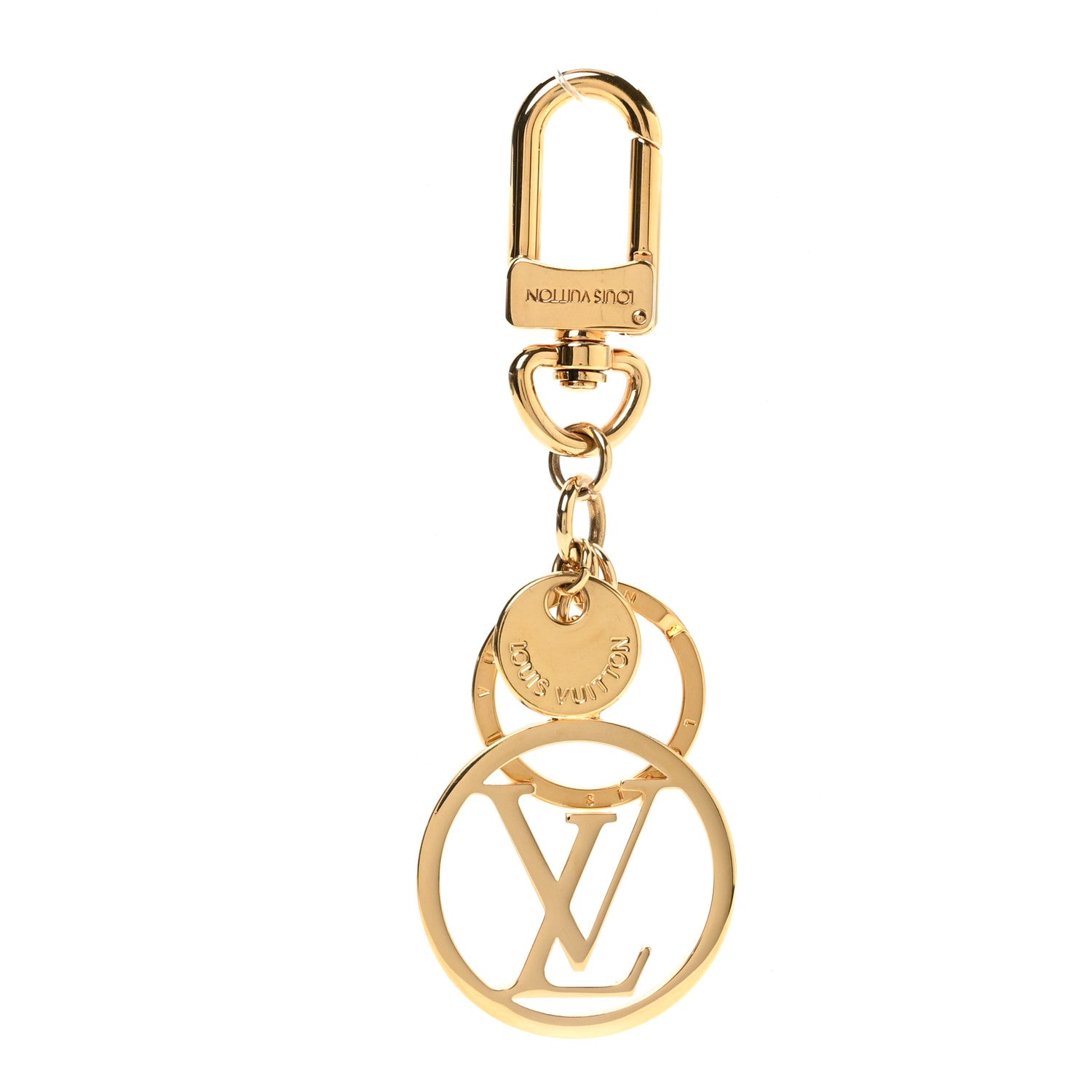 Louis Vuitton LV Circle Bag Charm Key Holder Gold 1 of 5