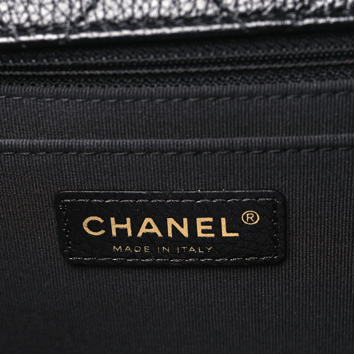 Grained Calfskin Quilted XXL Travel Flap Bag Black