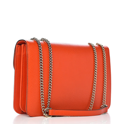 Gucci Dollar Calfskin Interlocking G Shoulder Bag Sun Orange 3 of 10