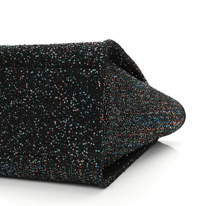 Chanel Calfskin Sequin Medium Deauville Tote Black 10 of 10