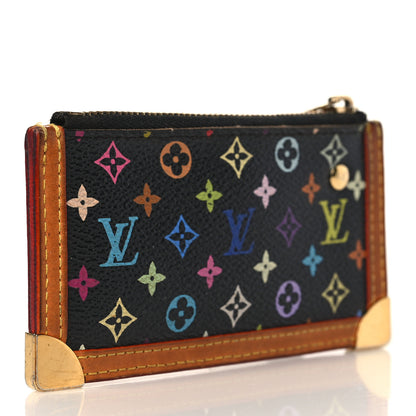 Louis Vuitton Monogram Multicolor Key Pouch Black 3 of 7