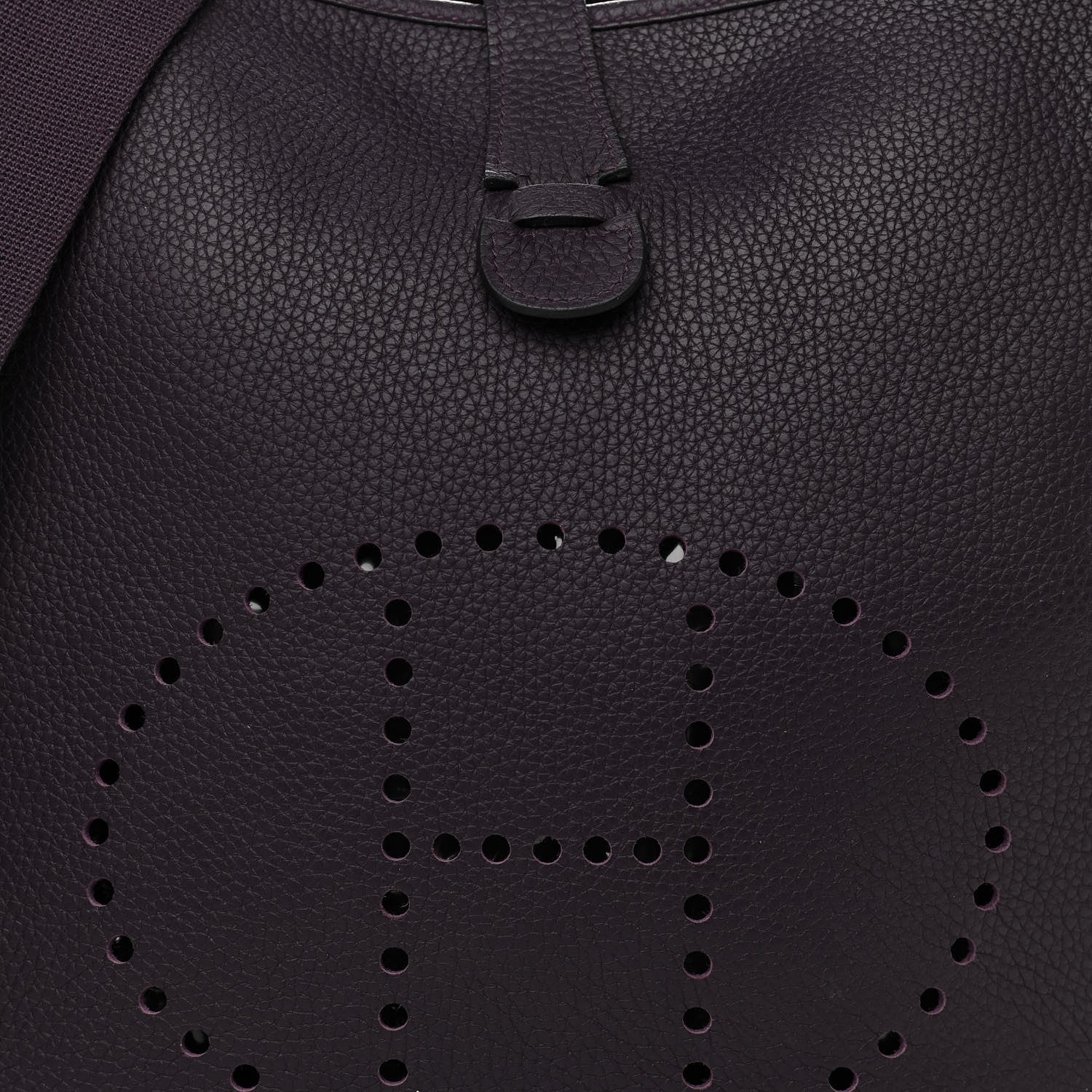 Hermes Taurillon Clemence Evelyne III GM Raisin 8 of 13