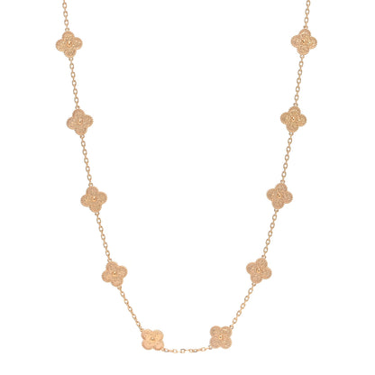Van Cleef & Arpels 18K Rose Gold 20 Motifs Vintage Alhambra Necklace 1 of 3