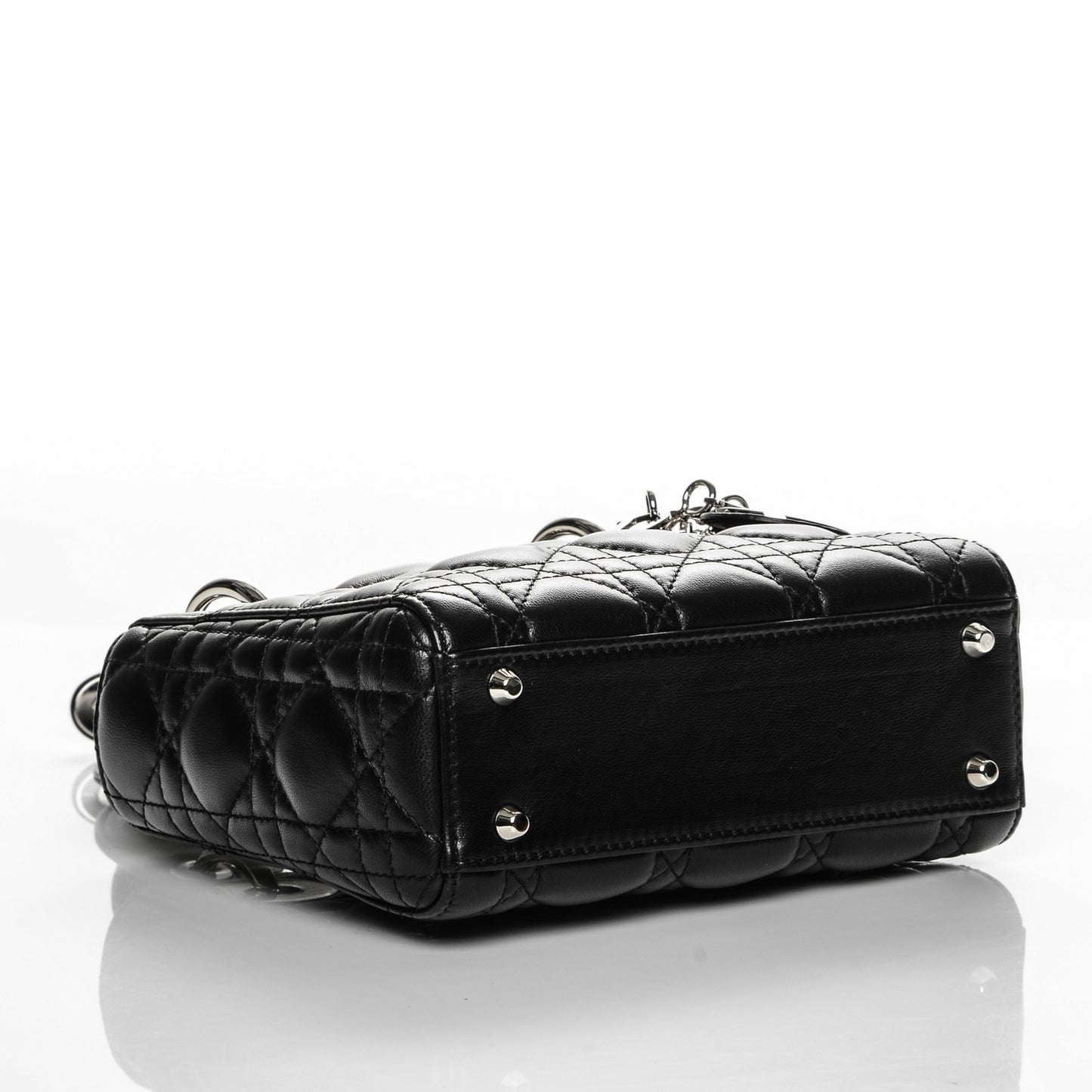 Lambskin Cannage Mini Lady Dior Black