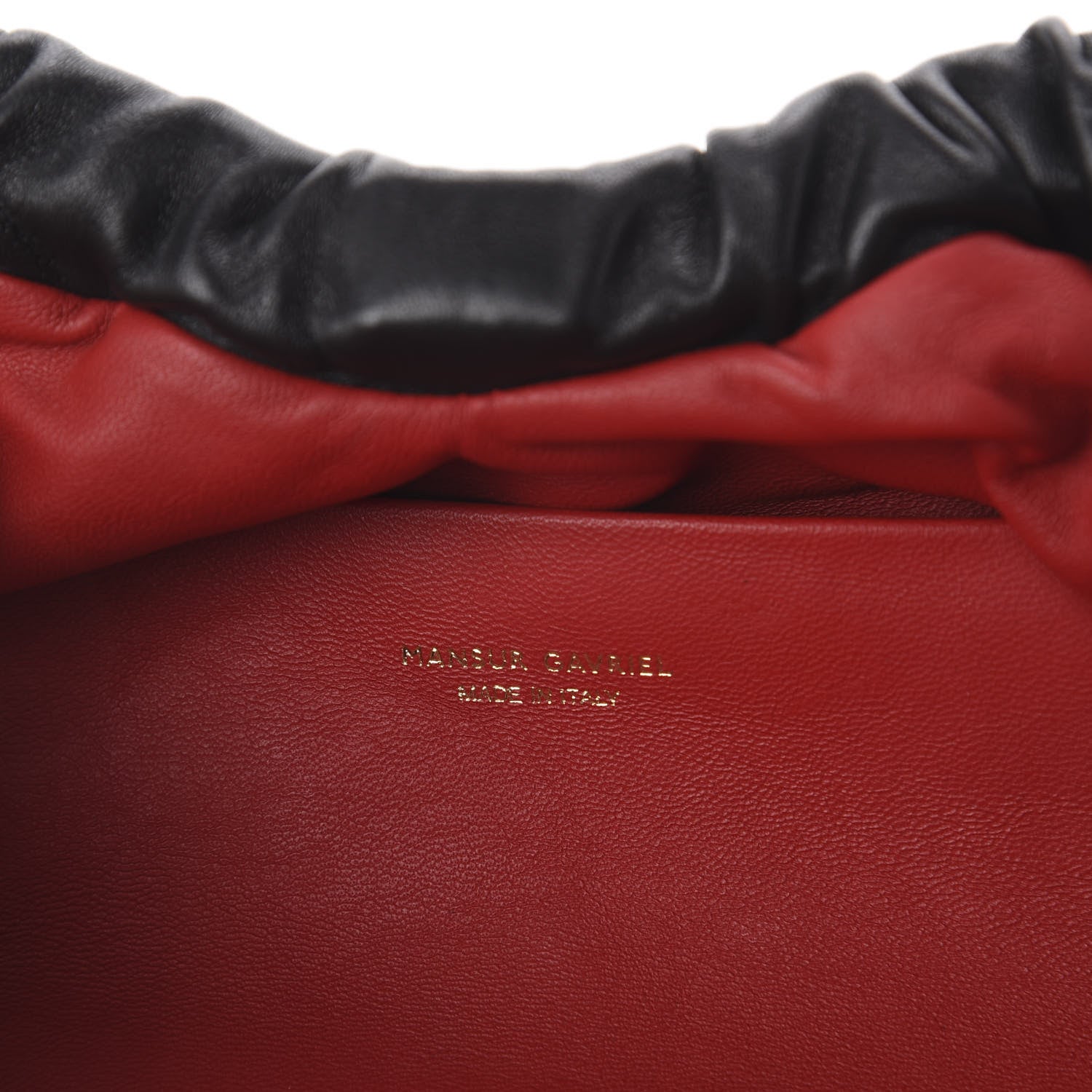 Mansur Gavriel Lambskin Cloud Clutch Black Flamma 7 of 8