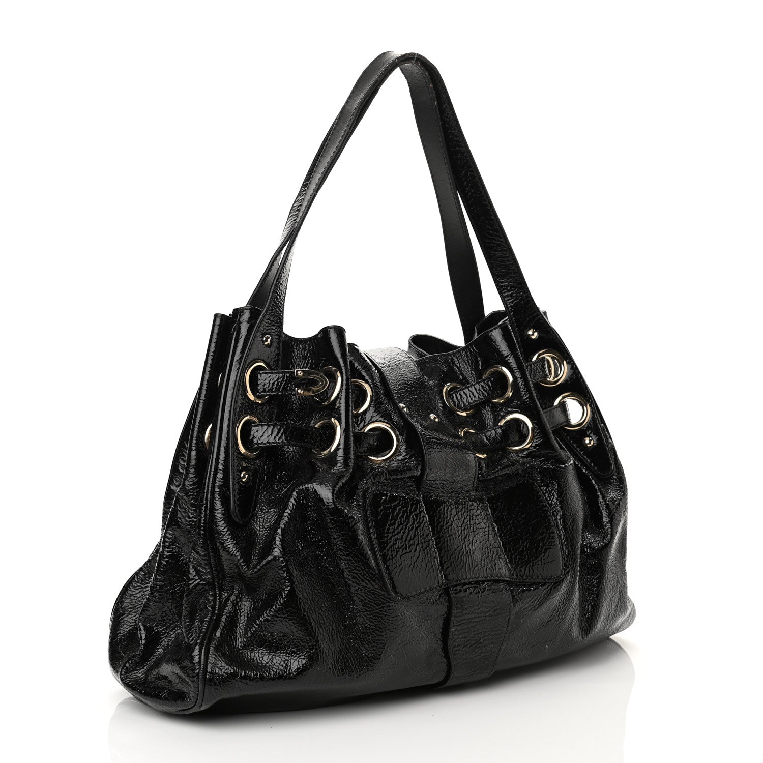 Jimmy Choo Crushed Patent Ramona Black 3 of 10