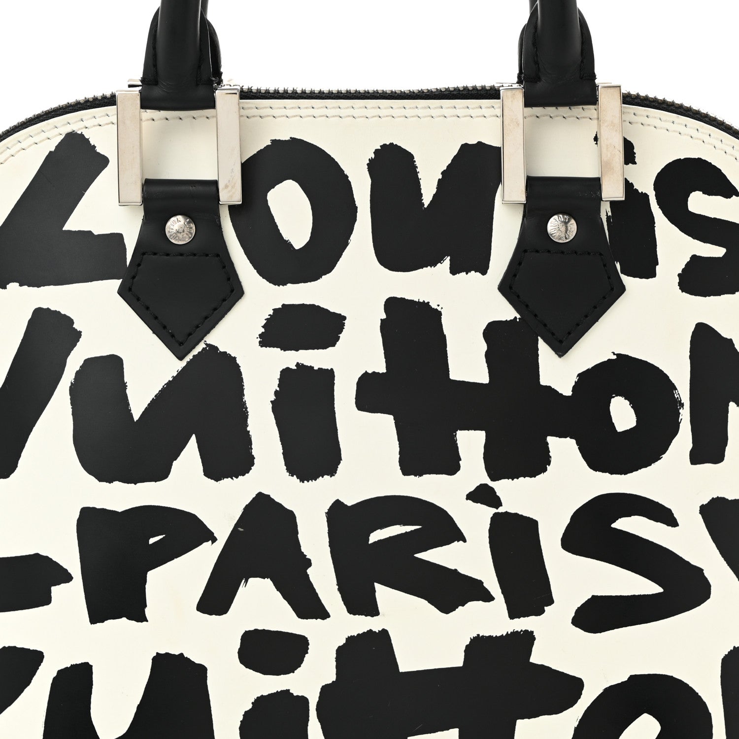 Louis Vuitton Graffiti Alma MM Black 6 of 10