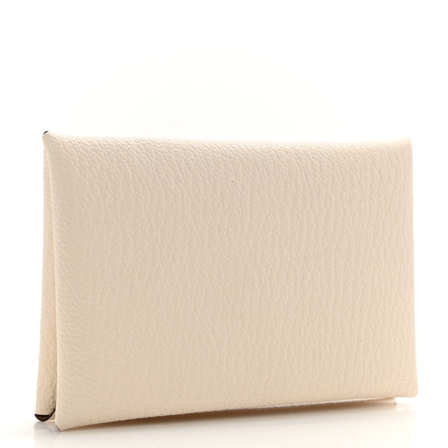 Hermes Chevre Mysore Verso Calvi Card Case Nata Biscuit 3 of 7