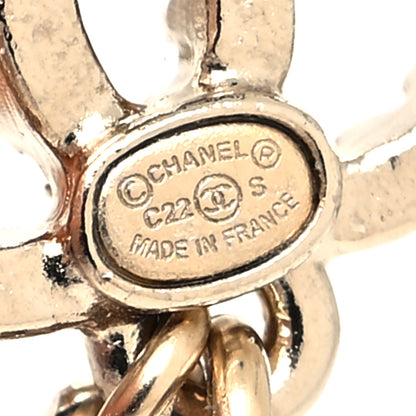 Chanel Crystal Star 5 Drop CC Earrings Gold 4 of 4