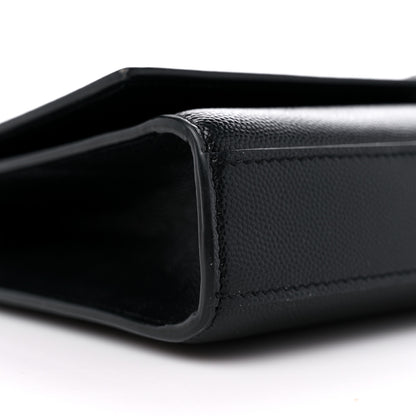 Saint Laurent Grain De Poudre Medium Classic Monogram Kate Satchel Black 8 of 13