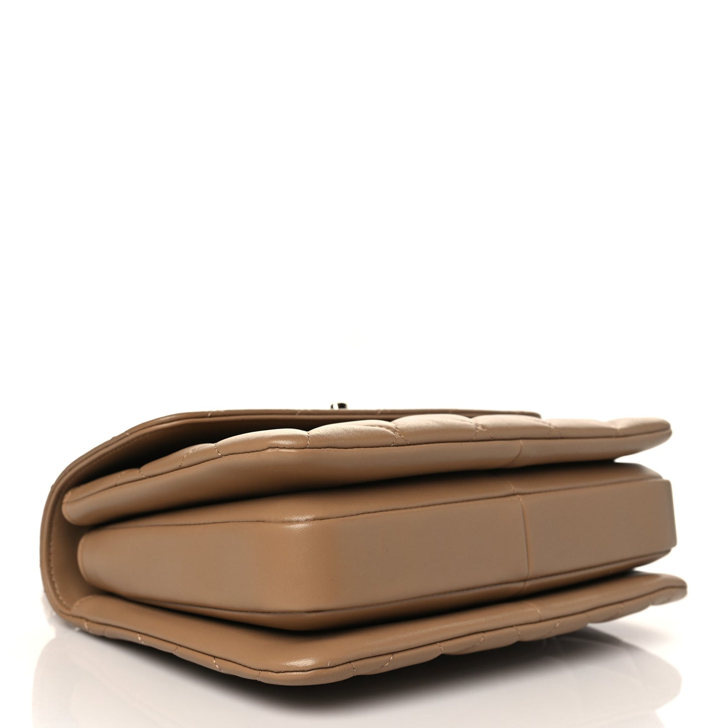 Lambskin Quilted Small Trendy CC Dual Handle Flap Bag Beige