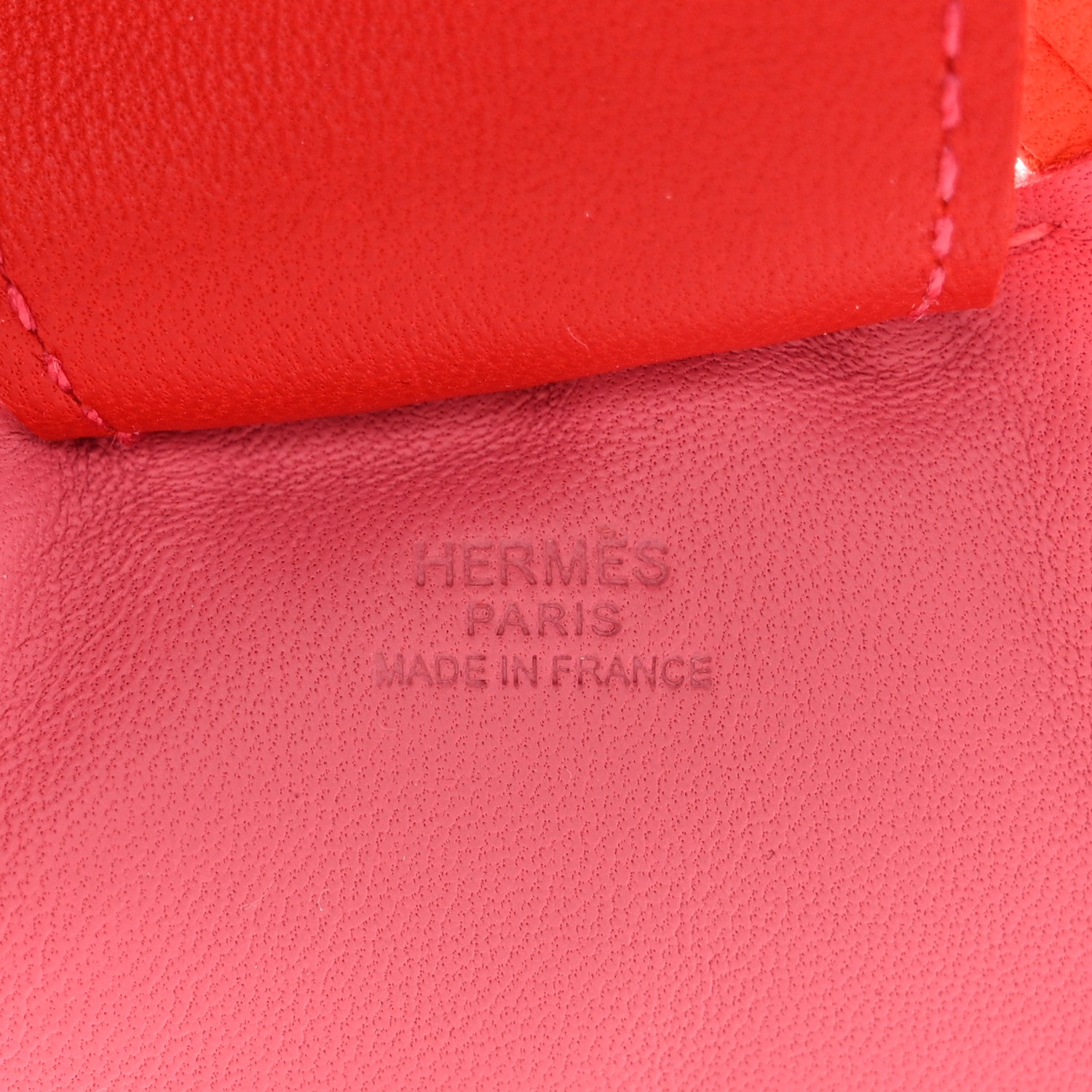 Hermes Milo Lambskin Grigri Rodeo Horse Bag Charm GM Rose Azalee Orange Poppy 3 of 4