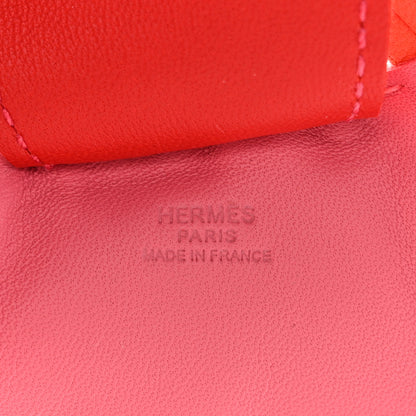 Hermes Milo Lambskin Grigri Rodeo Horse Bag Charm GM Rose Azalee Orange Poppy 3 of 4