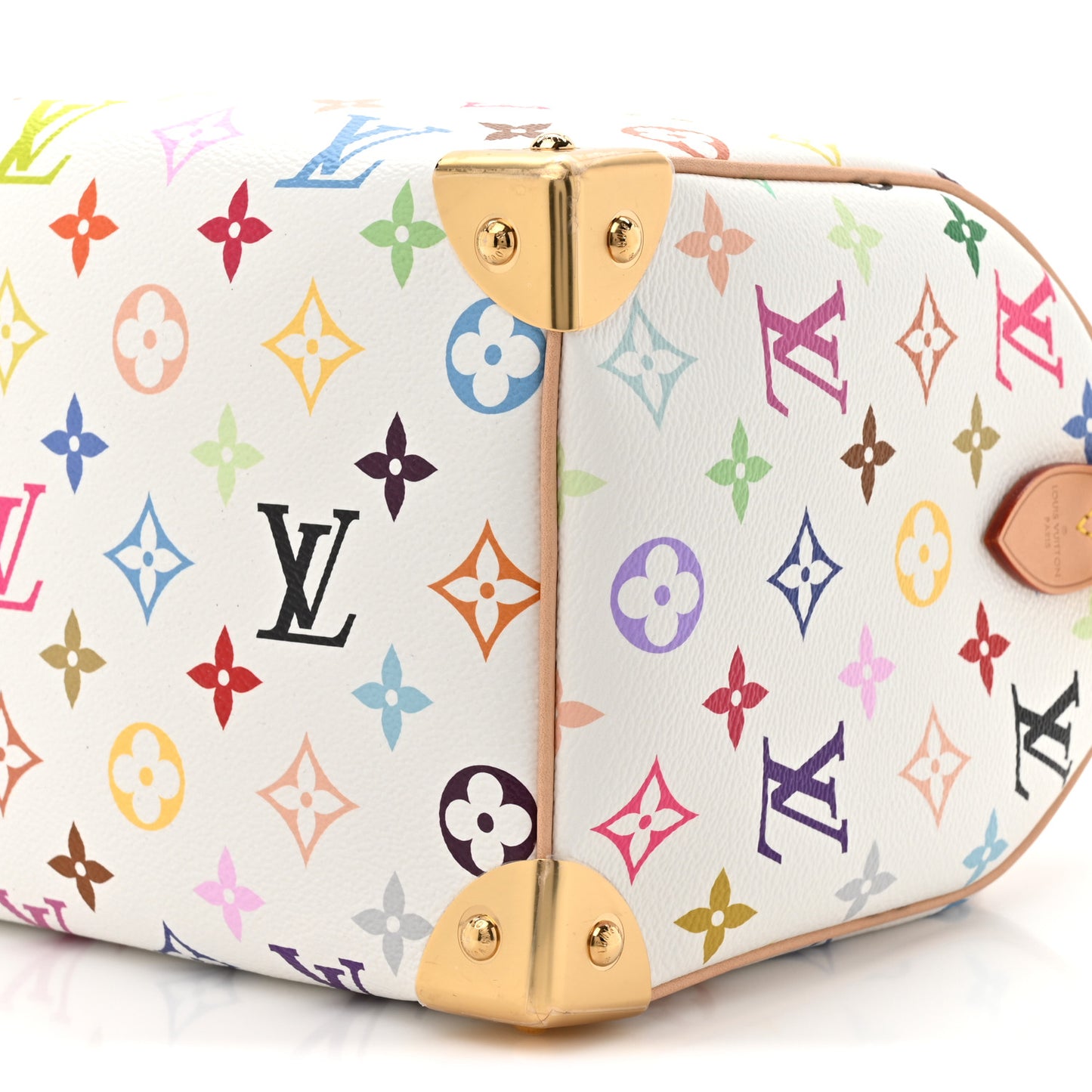 LV X TM Monogram Multicolor Speedy Bandouliere 25 White