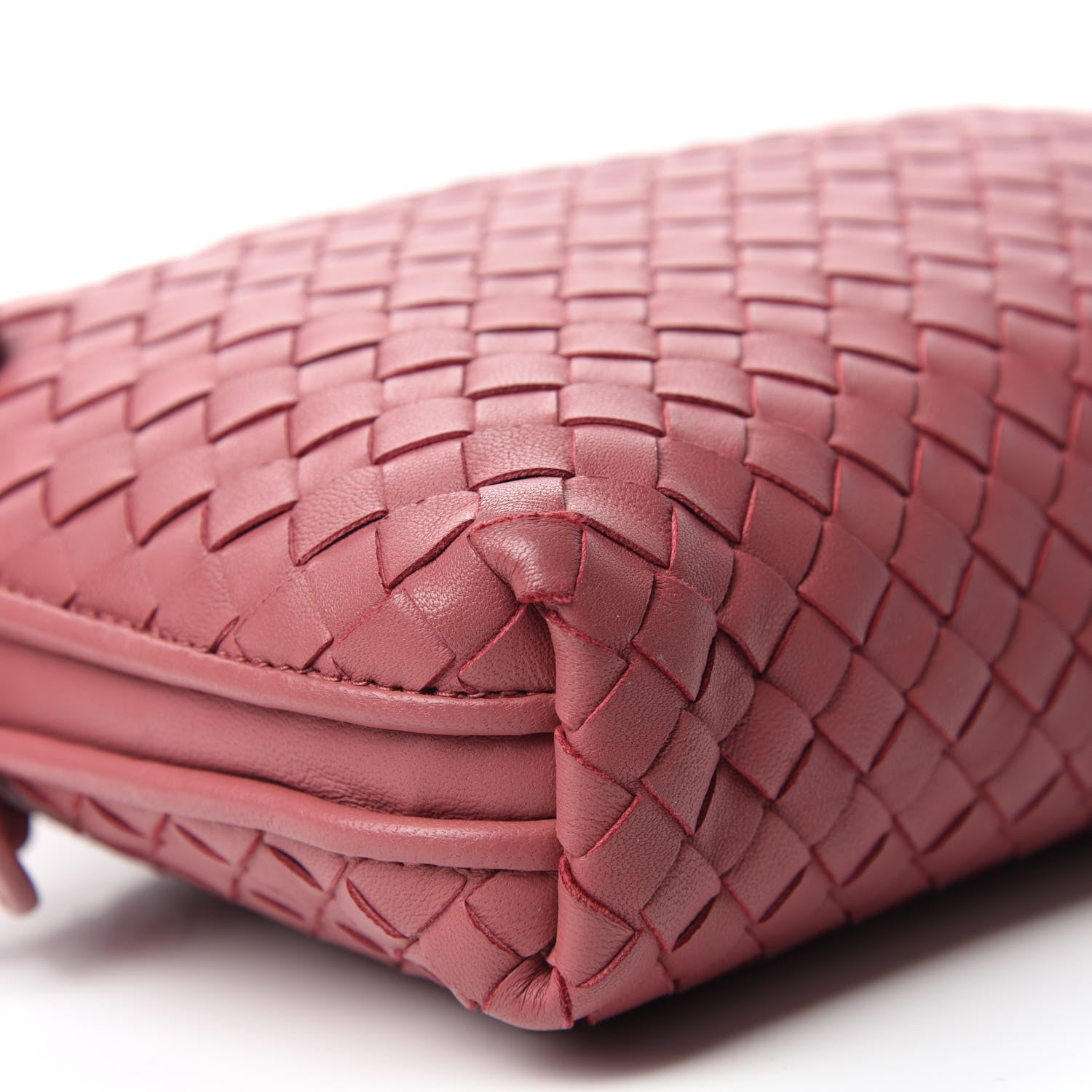 Bottega Veneta Nappa Intrecciato Nodini Crossbody Messenger Rose Pink 7 of 12