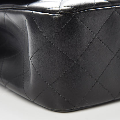 Chanel Lambskin Quilted Jumbo Double Flap Black 9 of 12