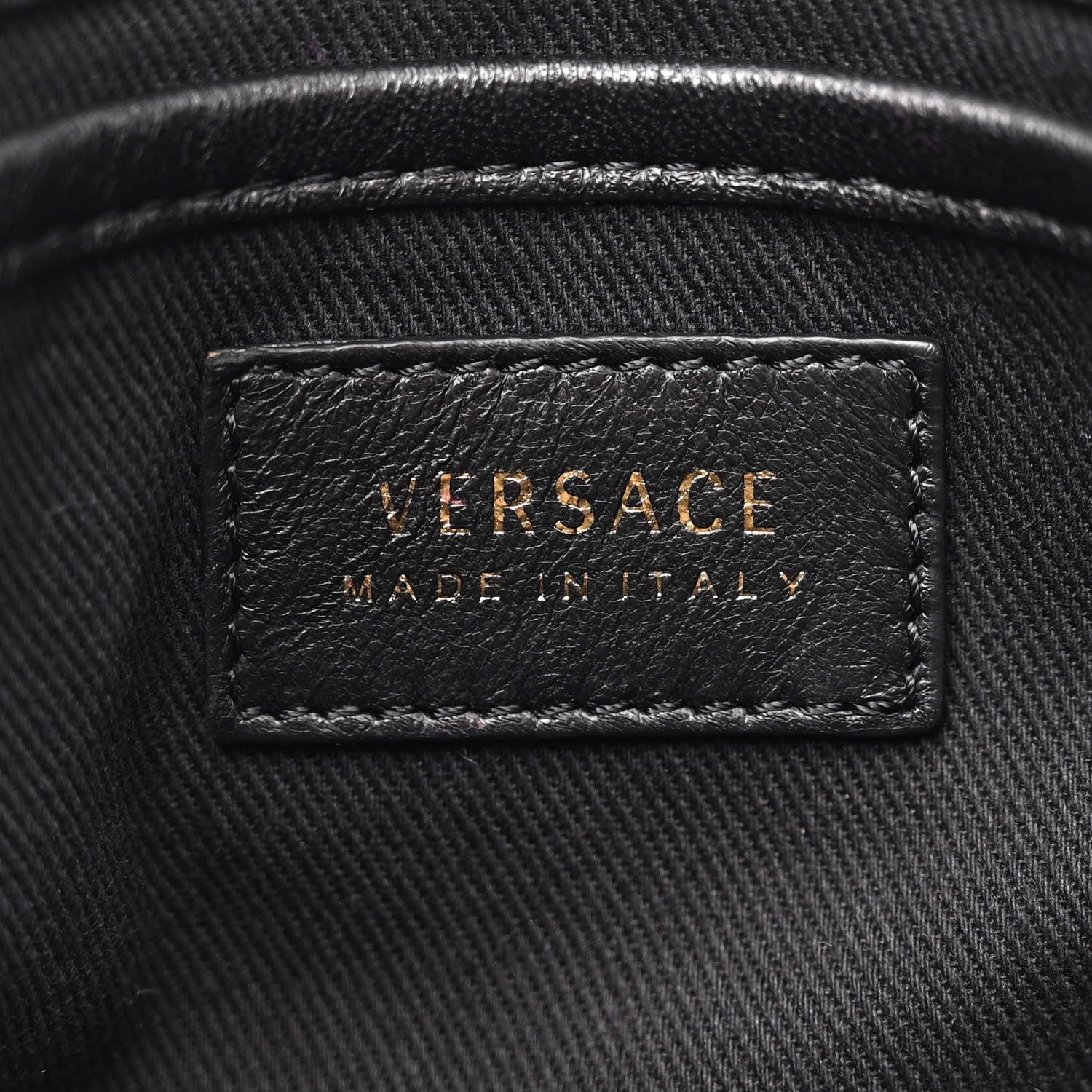 Versace Calfskin Icon Quilted Crossbody Black 6 of 12
