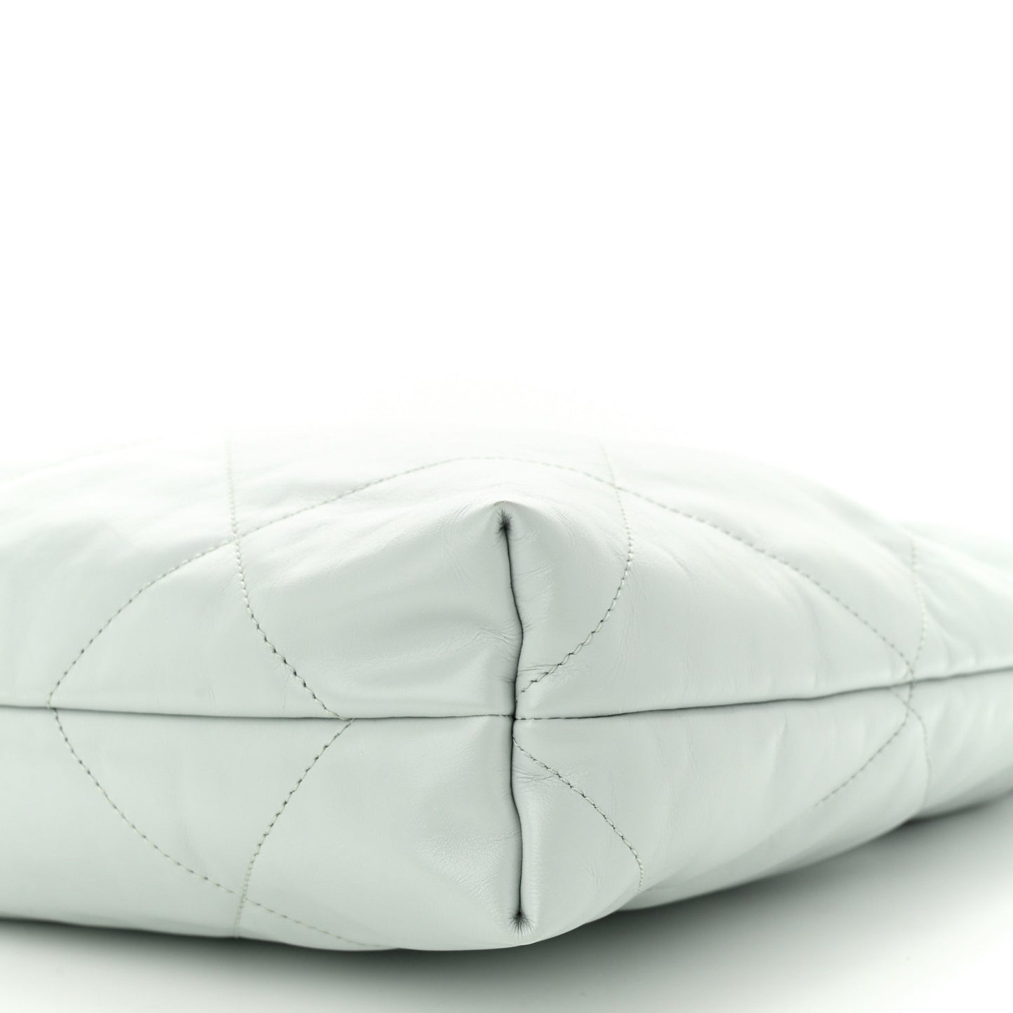 Shiny Calfskin Quilted Chanel 22 Light Blue