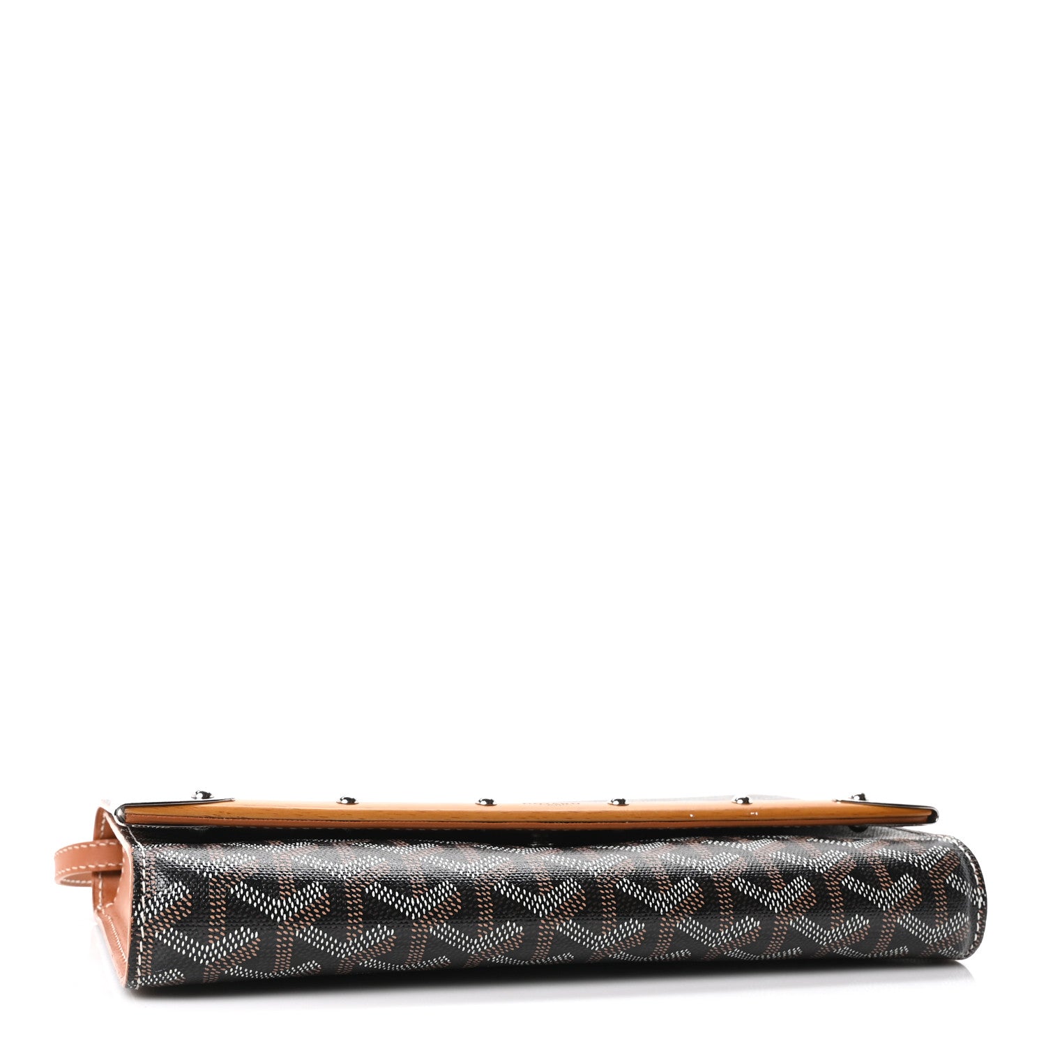 Goyard Goyardine Monte Carlo Bois Clutch With Strap Black Gold 4 of 9