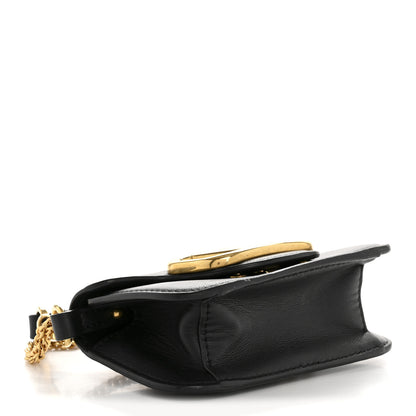 Valentino Garavani Calfskin Vlogo Micro Loco Shoulder Bag Black 4 of 12