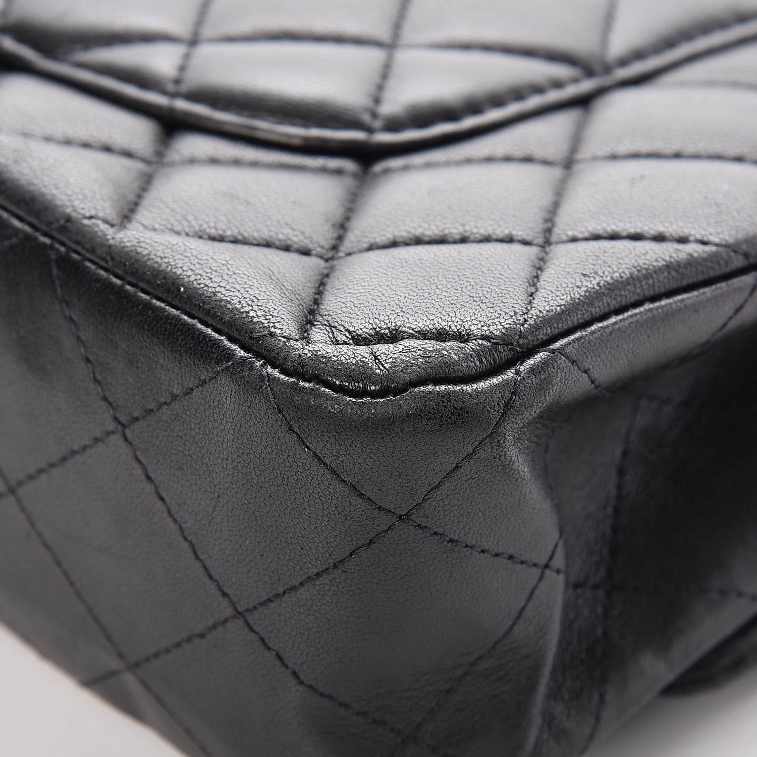 Chanel Lambskin Quilted Medium Double Flap Black 13 of 14