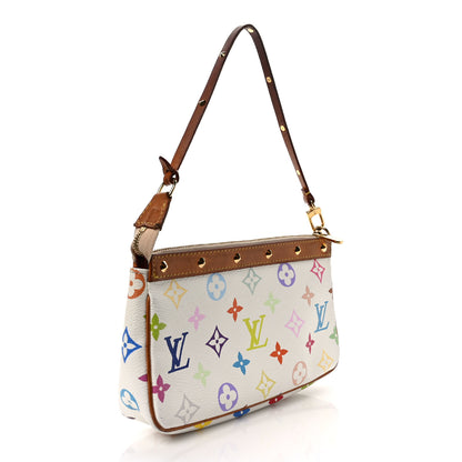 Louis Vuitton Monogram Multicolor Pochette Accessories White 3 of 8