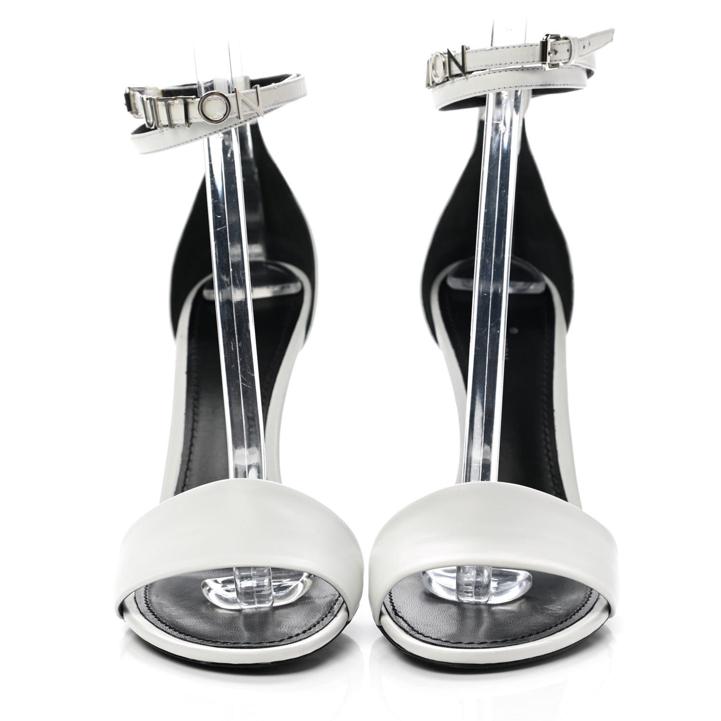 Calfskin Call Back Sandals 40 White