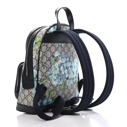 Gucci GG Supreme Monogram Blooms Small Day Backpack Blue 3 of 9