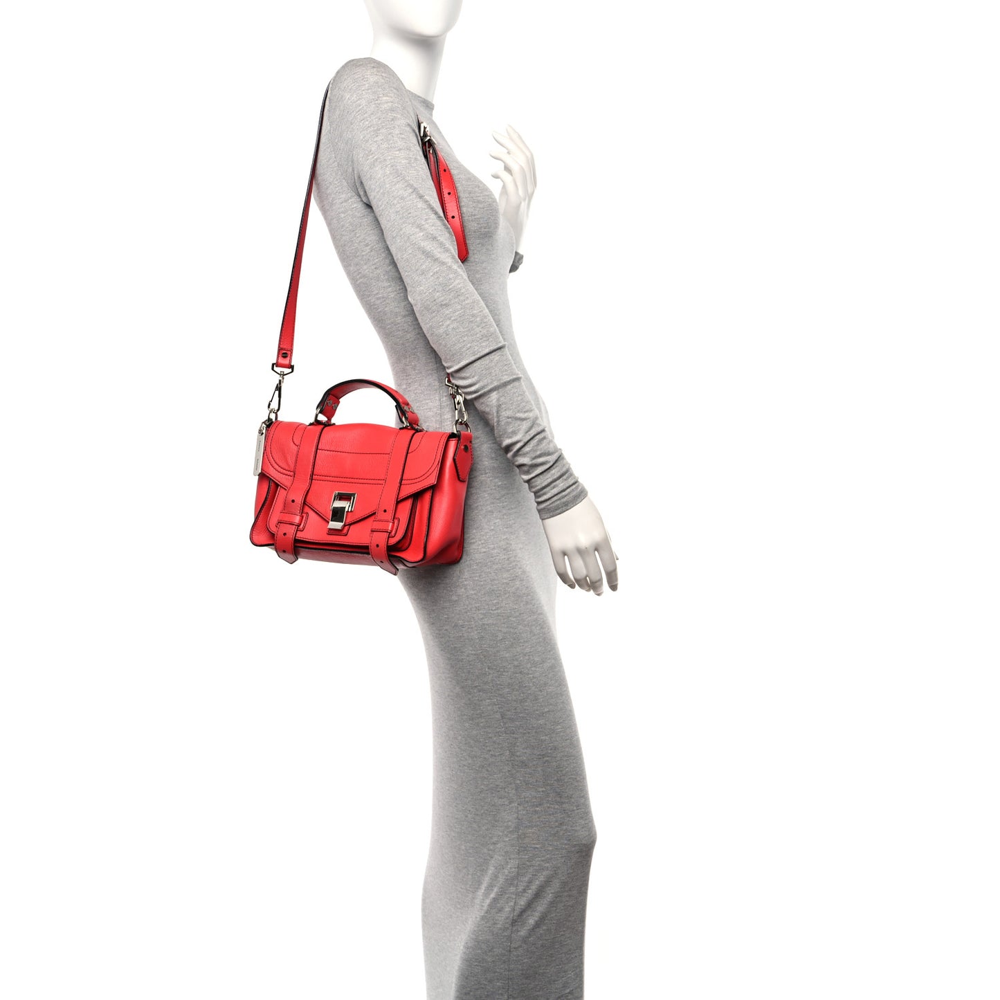 Grainy Calfskin Tiny PS1 Satchel Geranium