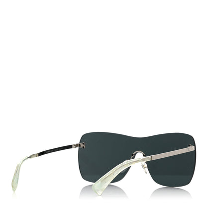 Chanel Acetate Metal Shield Runway Sunglasses 4215 Black 4 of 7