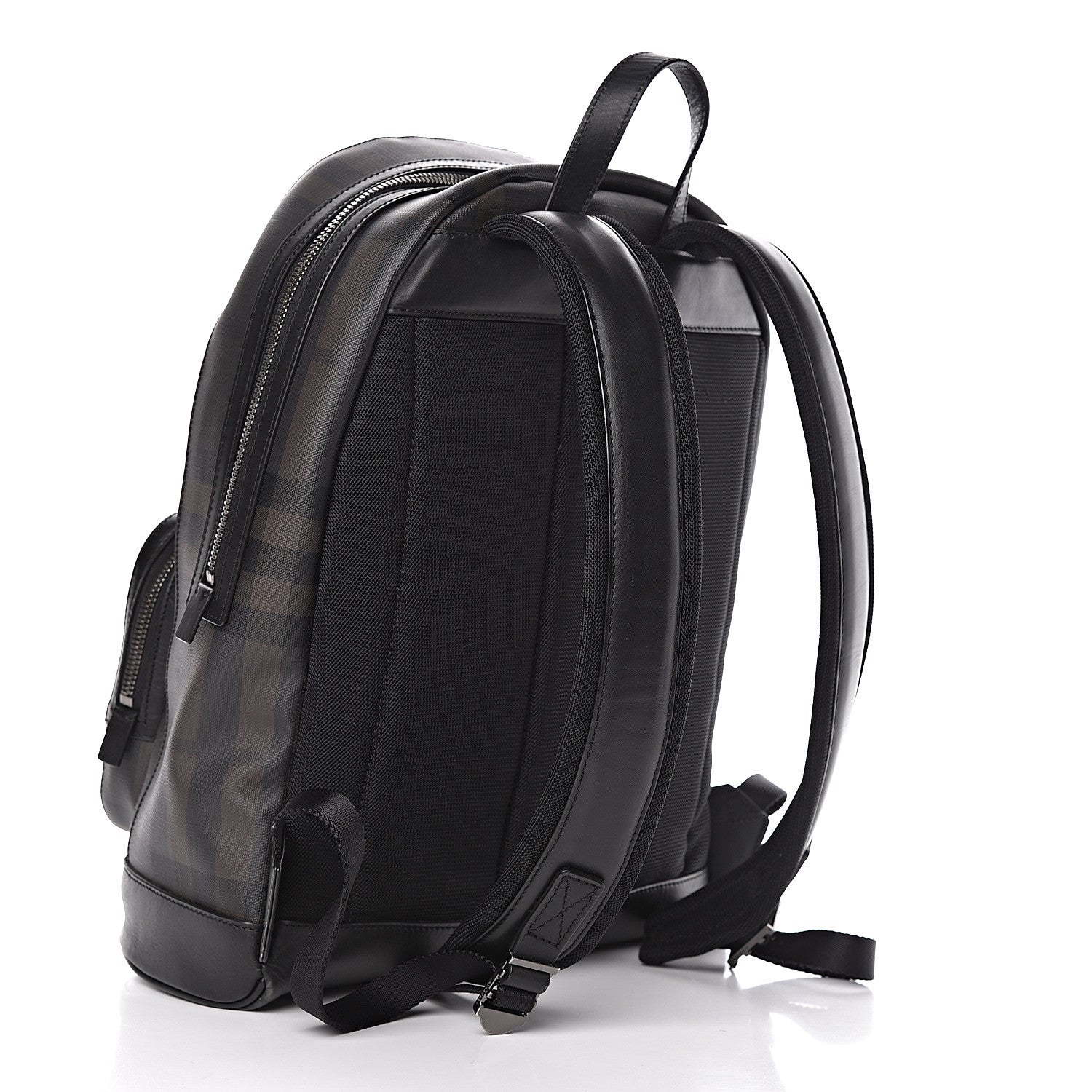Burberry Smoked Check Backpack Black Brown 3 of 16