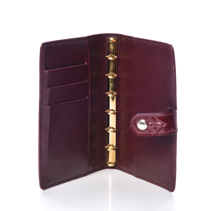 Louis Vuitton Vernis Small Ring Agenda Cover Rouge Fauviste 5 of 7