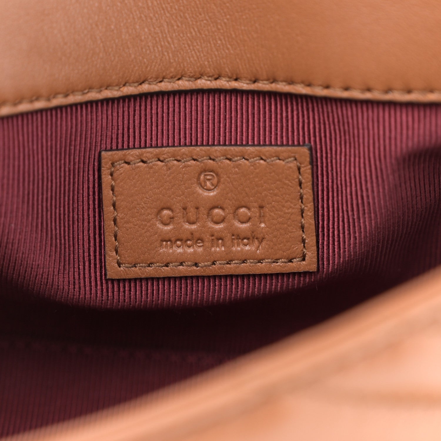 Gucci Lambskin Matelasse Mini GG Marmont Shoulder Bag Brown 6 of 11