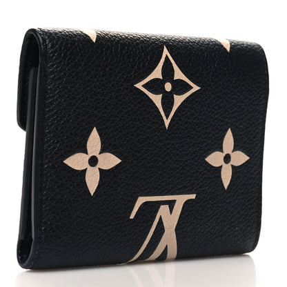 Louis Vuitton LOUIS VUITTON Empreinte Monogram Giant Victorine Wallet Black Beige 3 of 7