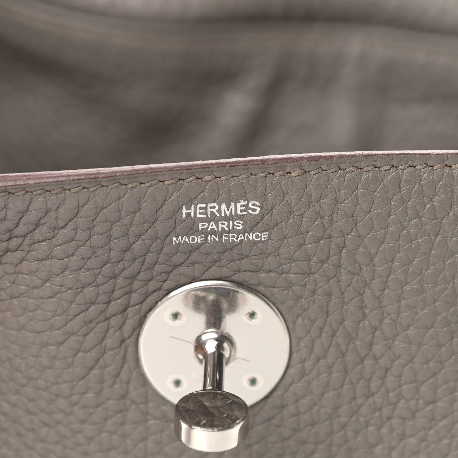 Hermes Taurillon Clemence Lindy 26 Etain 6 of 13