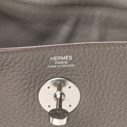 Hermes Taurillon Clemence Lindy 26 Etain 6 of 13
