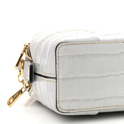 Chloe Crocodile Embossed Mini Daria Chain Bag Light Cloud 9 of 10