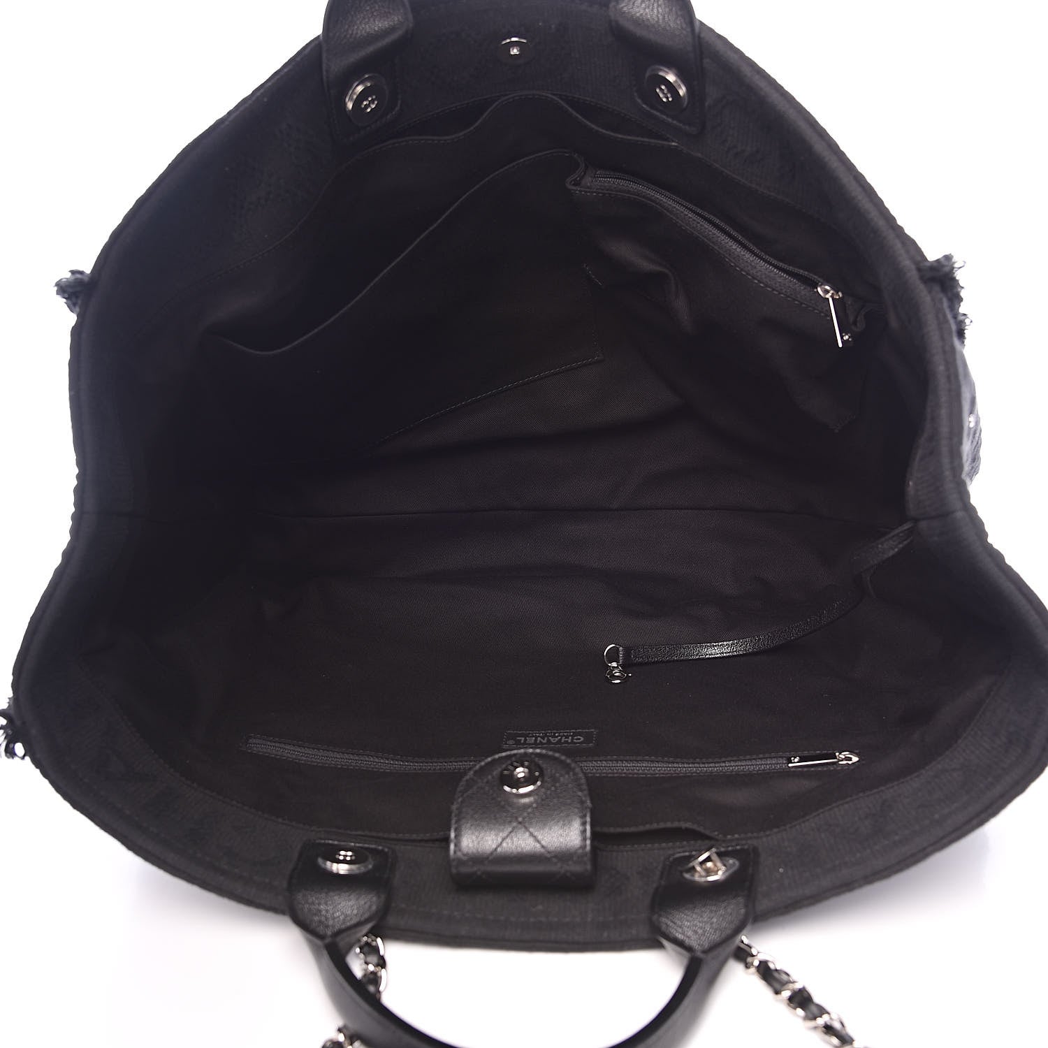 Chanel Canvas Extra Large Double Face Shopping Tote Black 5 of 10