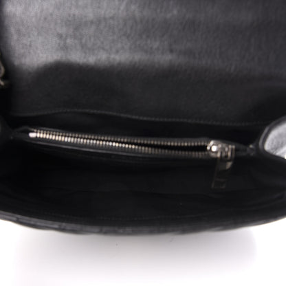 Saint Laurent Sheepskin Matelasse Chevron Monogram Medium College Bag Black 5 of 12
