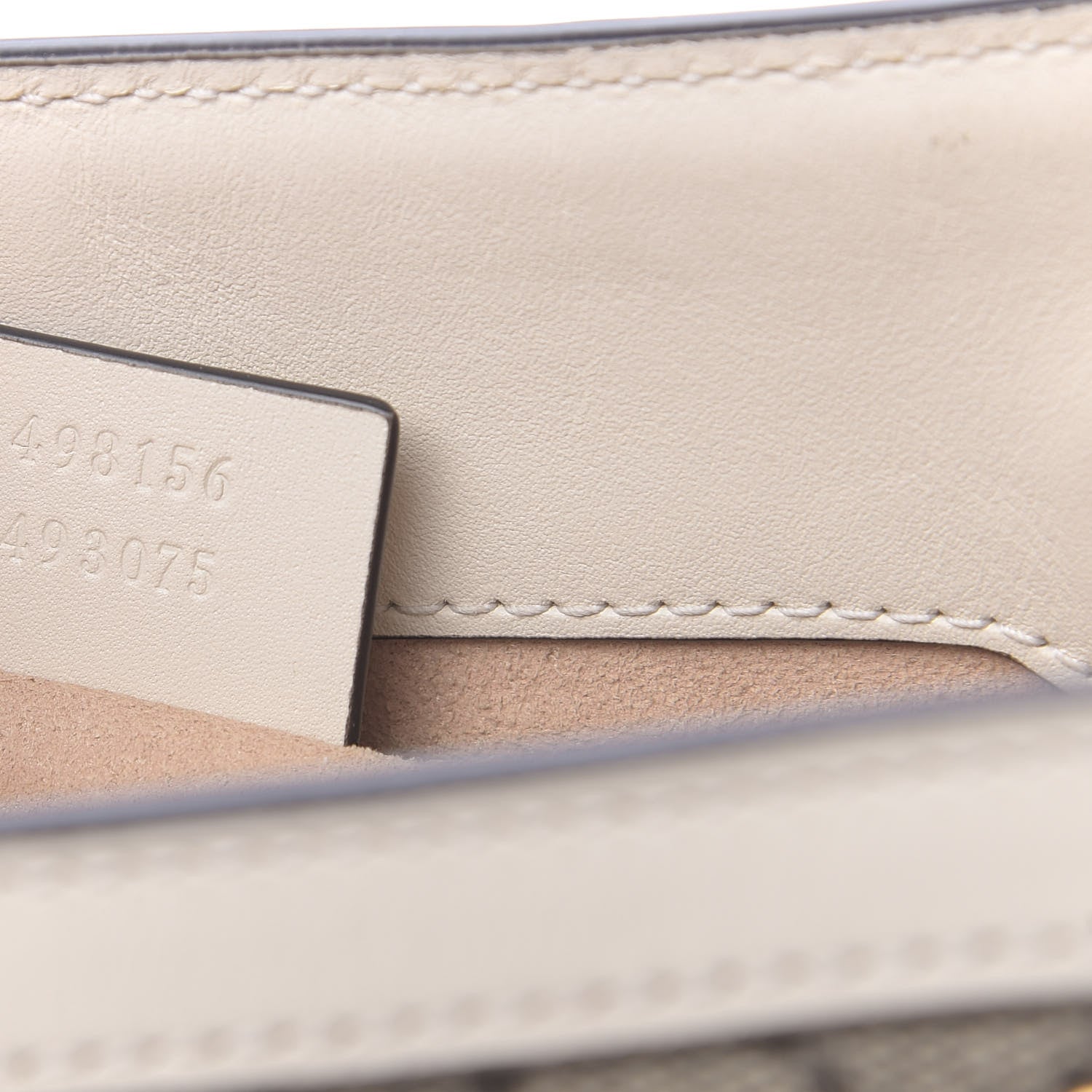 Gucci GG Supreme Monogram Moon Calfskin Small Padlock Tote Beige Ebony Mystic White 7 of 10
