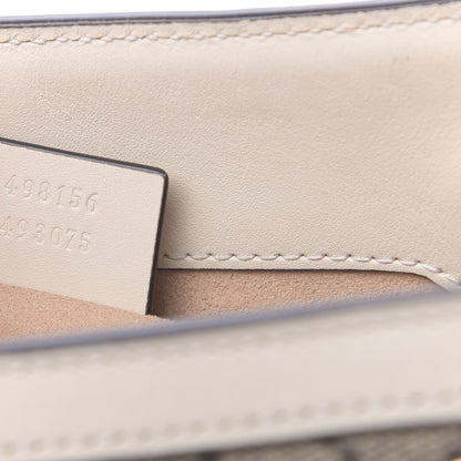 Gucci GG Supreme Monogram Moon Calfskin Small Padlock Tote Beige Ebony Mystic White 7 of 10
