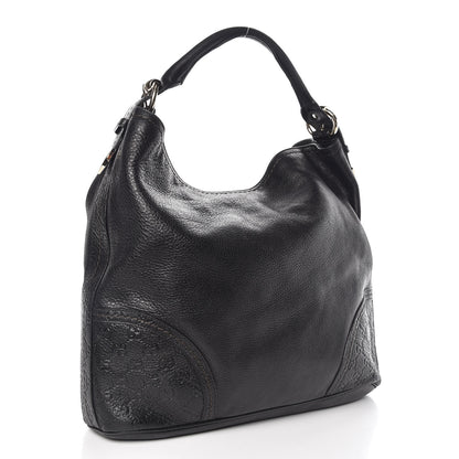 Gucci Leather Guccissima Trim Large Signoria Hobo Black 4 of 10