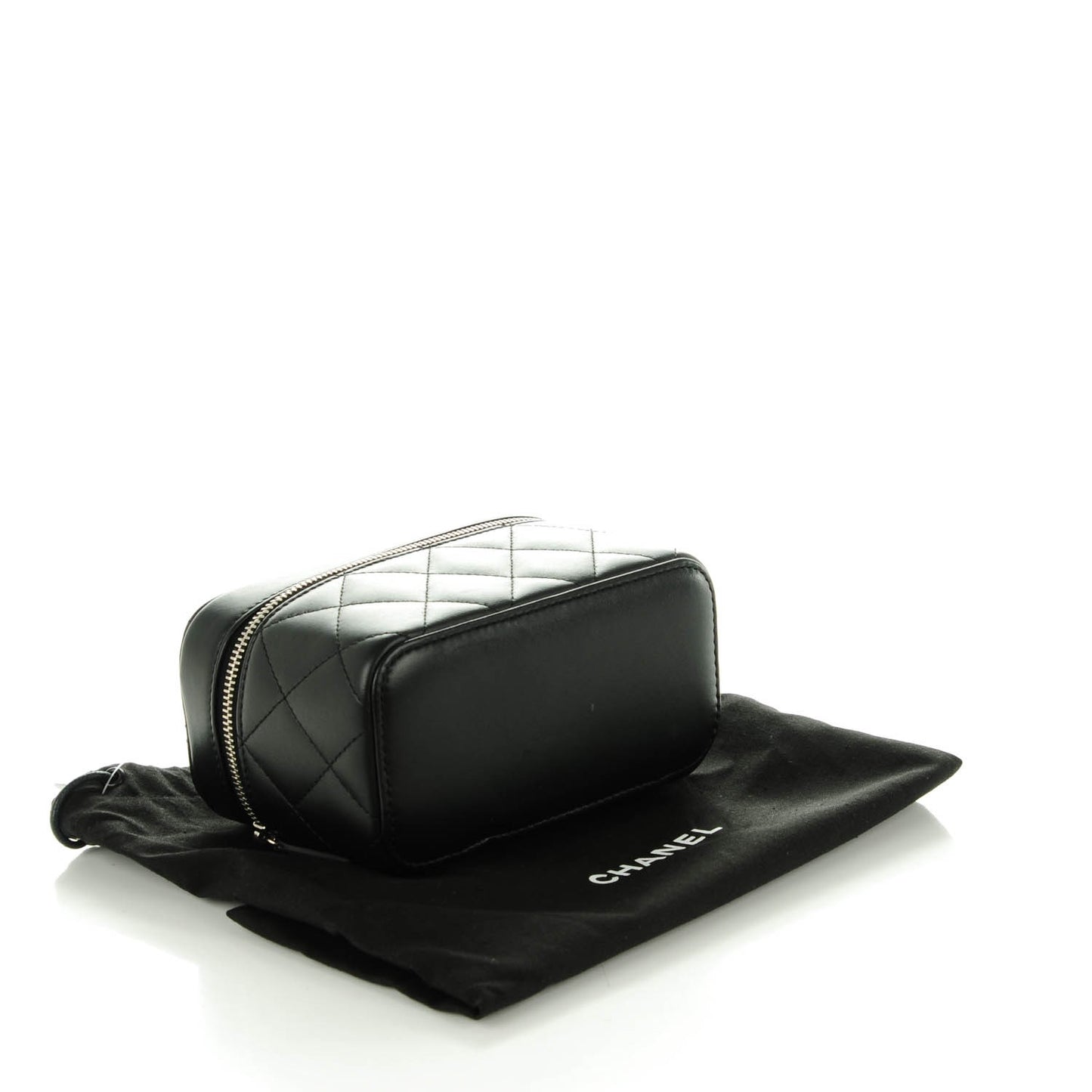 Lambskin Quilted Watch Case Black