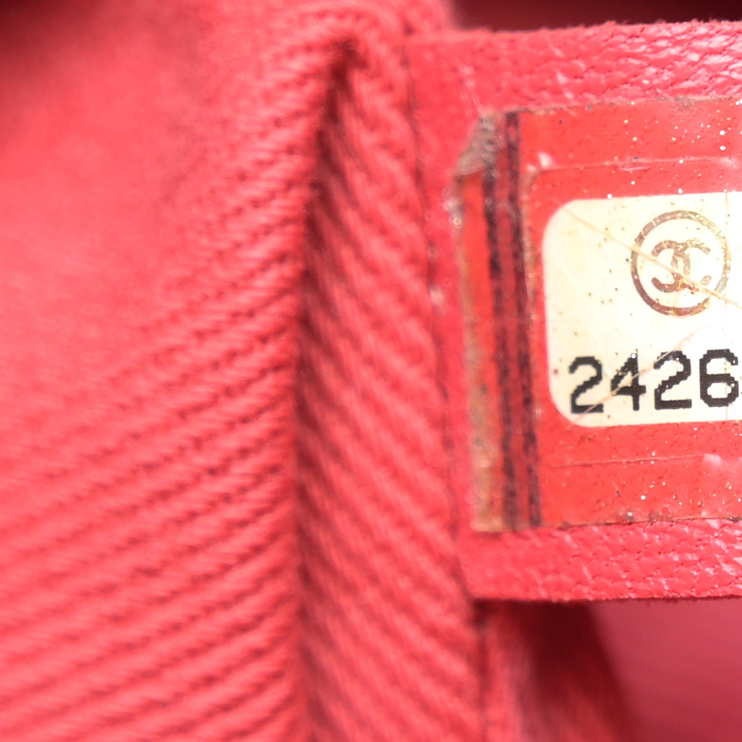 Sheepskin Caviar Quilted Daily Round Backpack Red