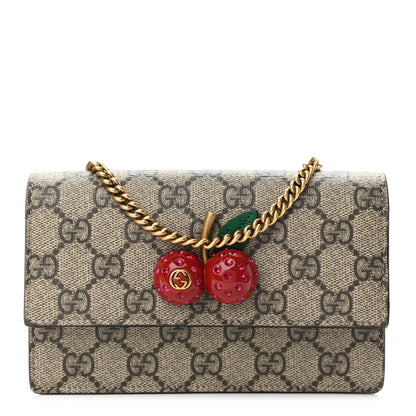 Gucci GG Supreme Monogram Mini Cherry Chain Bag 1 of 9