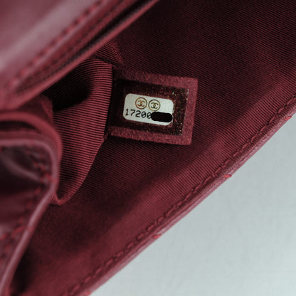 Chanel Lambskin Chevron Medium Single Flap Dark Red 8 of 8