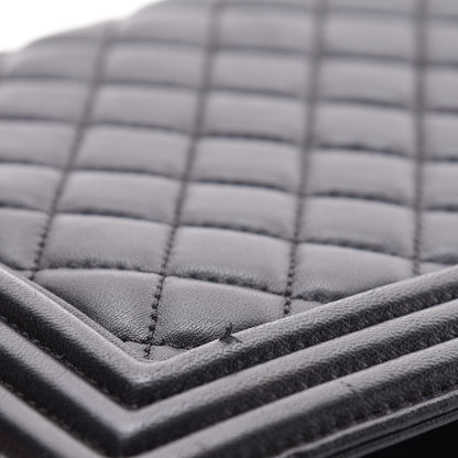 Chanel Lambskin Quilted New Medium Boy Flap Black 12 of 15
