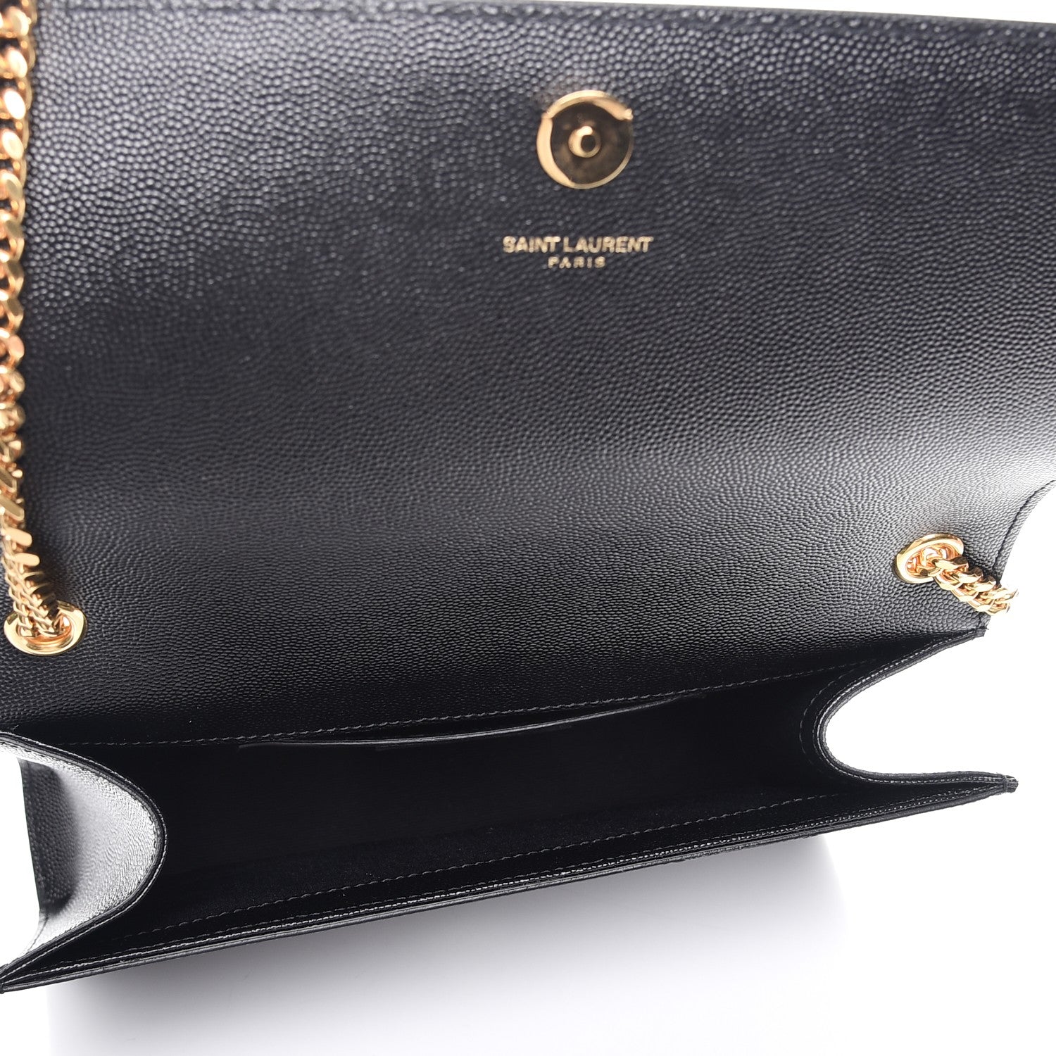 Saint Laurent Grain De Poudre Medium Classic Monogram Kate Satchel Black 5 of 8