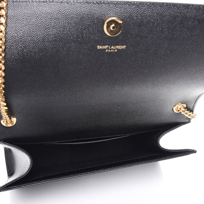 Saint Laurent Grain De Poudre Medium Classic Monogram Kate Satchel Black 5 of 8